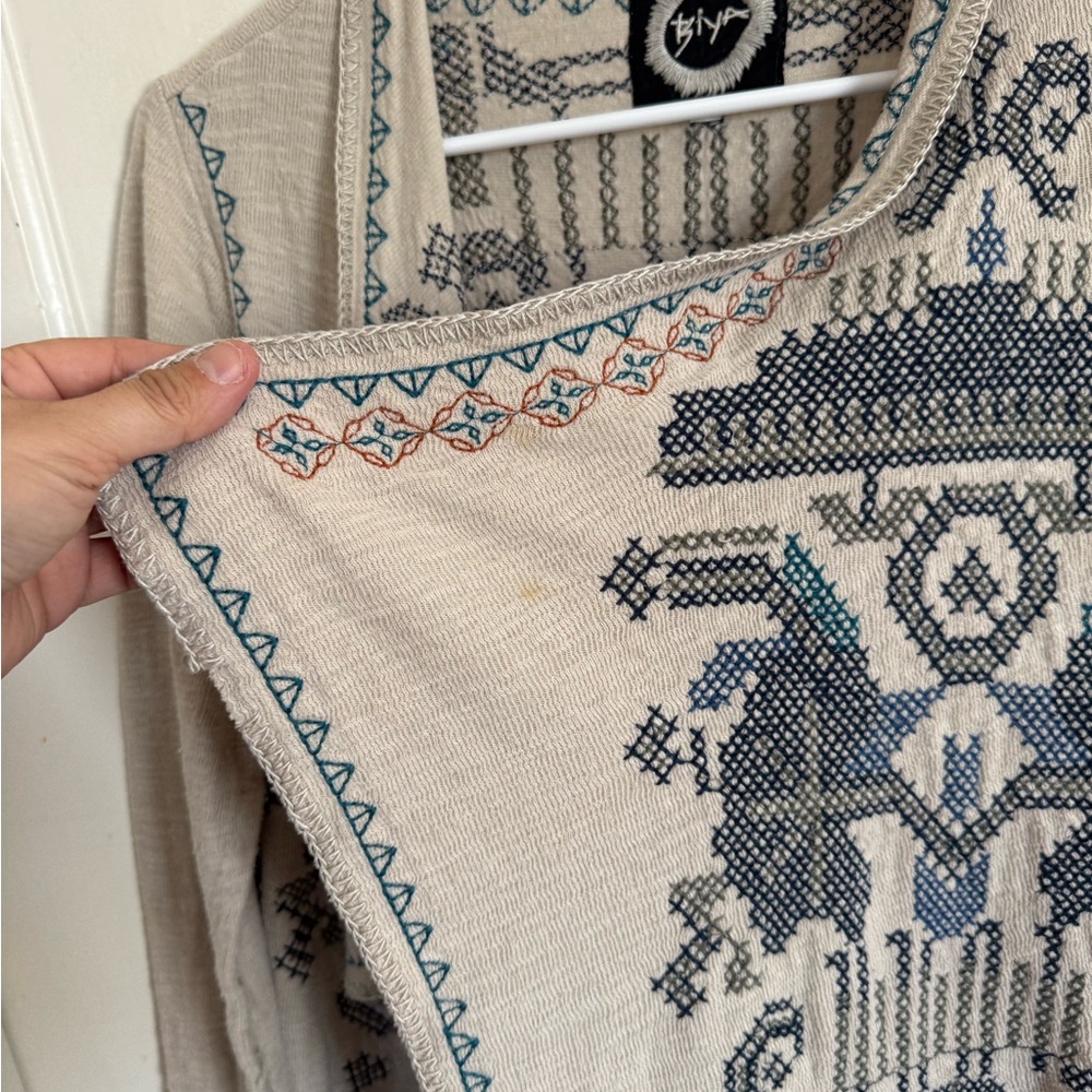 Johnny Was Biya embroidered cardigan duster size medium - Picture 11 of 14